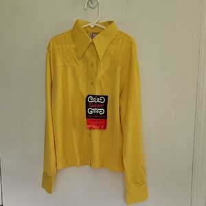 NWT Vintage Spiegel Polyester Button Down Shirt Childs Size 12